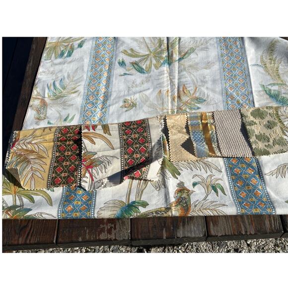 Vintage Designer Fabric Sample Brunschwig & Fils Defoe Stripe Linen Cotton 2003 - Picture 8 of 9